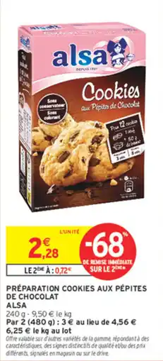 Intermarché Express ALSA Cookies aux Pépites de Chocolat offre