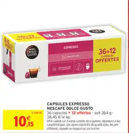 Intermarché Express NESCAFE DOLCE GUSTO offre