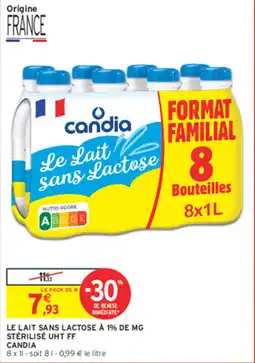 Intermarché Express Candia Le lait sans lactose offre