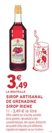Intermarché Hyper Sirop rieme sirop artisanal de grenadine offre
