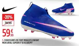 Intersport Nike Chaussures de foot moulees enfant Mercurial Superfly 10 Academy offre