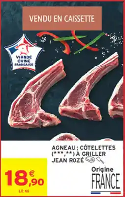 Intermarché Hyper JEAN ROZÉ AGNEAU CÔTELETTES offre