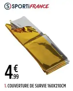 Intersport SPORTI FRANCE COUVERTURE DE SURVIE offre