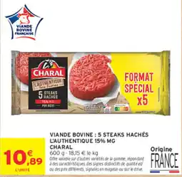 Intermarché Contact CHARAL L'AUTHENTIQUE 15% MG offre