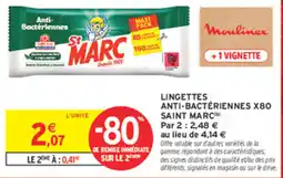 Intermarché Contact St MARC Lingettes anti-bactériennes offre
