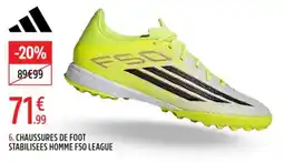 Intersport Adidas Chaussures de foot stabilisées homme F50 League offre