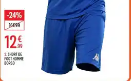 Intersport Kappa short de foot homme borgo offre