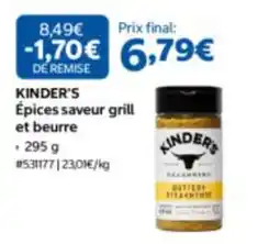 Costco KINDER'S Épices saveur grill et beurre offre