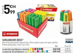 Hyperburo STABILO SURLIGNEURS BOSS® offre