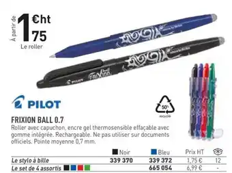 PILOT FRIXION BALL 0.7