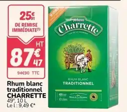 Promocash Charrette Rhum blanc traditionnel offre