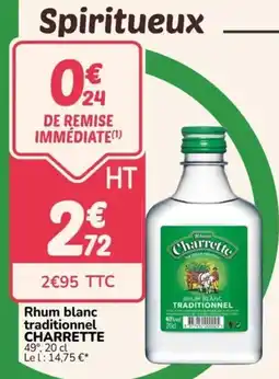 Promocash Charrette Rhum blanc traditionnel offre