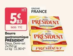 Promocash PRÉSIDENT Beurre gastronomique offre