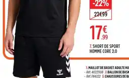 Intersport Short de sport homme core 2.0 offre