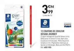 Hyperburo STRAETLER 12 CRAYONS DE COULEUR offre