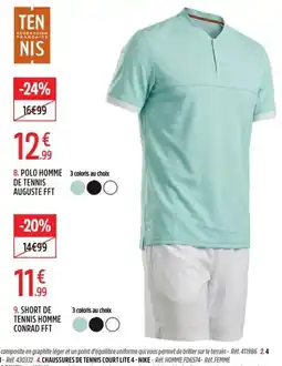 Intersport Auguste FFT Polo Homme de Tennis offre
