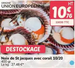 Promocash Noix de St jacques avec corail offre
