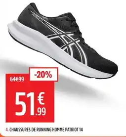Intersport ASICS Chaussures de running homme Patriot 14 offre