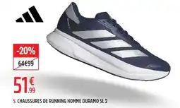 Intersport ADIDAS CHAUSSURES DE RUNNING HOMME DURAMO SL 2 offre