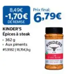 Costco KINDER'S Épices à steak offre