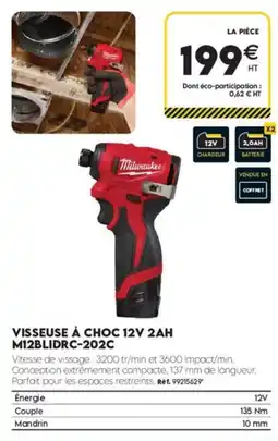 Tout faire matériaux Milwaukee VISEUSE À CHOC 12V 2AH offre