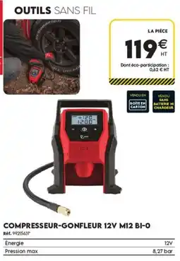 Tout faire matériaux Compresseur-gonfleur 12V m12 BI-O offre