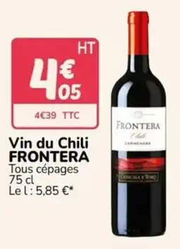 Promocash FRONTERA Vin du Chili offre