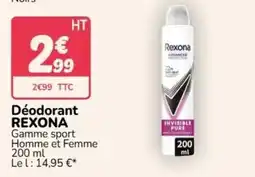 Promocash Rexona Déodorant offre