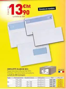 Hyperburo Enveloppe blanche offre