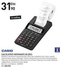 Hyperburo CASIO CALCULATRICE IMPRIMANTE HR-8RCE offre