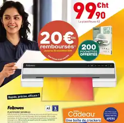 Hyperburo Fellowes plastifeus saturn A3 offre
