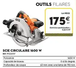 Tout faire matériaux AEG SCIE CIRCULAIRE 1600 W offre