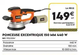 Tout faire matériaux Aeg ponceuse excentrique 150 mm 440 w offre