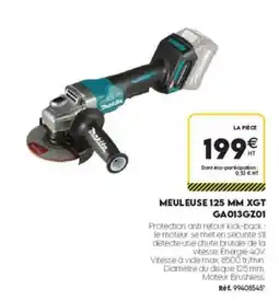 Tout faire matériaux Makita MEULEUSE 125 MM XGT offre