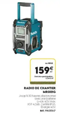 Tout faire matériaux Makita RADIO DE CHANTIER offre