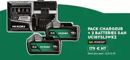 Tout faire matériaux HIKOKI PACK CHARGEUR + 2 BATTERIES 5AH offre