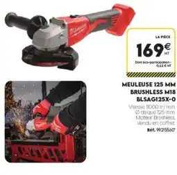 Tout faire matériaux Milwaukee meuleuse 125 mm brushless m18 blsag125x-0 offre