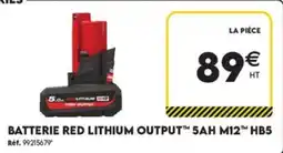 Tout faire matériaux BATTERIE RED LITHIUM OUTPUT™ 5AH M12™ HB5 offre