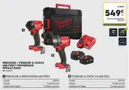 Tout faire matériaux Milwaukee PERCEUSE / VISSEUSE À CHOC M18 FUEL™ POWERPACK offre