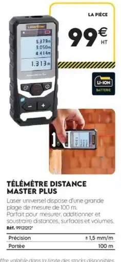 Tout faire matériaux Laserliner TÉLÉMÈTRE DISTANCE MASTER PLUS offre
