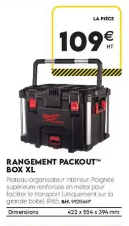 Tout faire matériaux Milwaukee RANGEMENT PACKOUT™ BOX XL offre