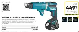 Tout faire matériaux Makita VISSEUSE PLAQUE DE PLÂTRE DFS452TJX2 offre