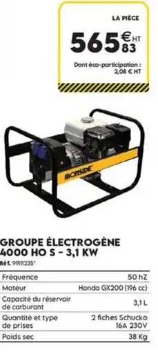 Tout faire matériaux Groupe electrogene 4000 ho s-3,1 kw offre