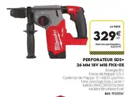 Tout faire matériaux Milwaukee PERFORATEUR SDS+ offre