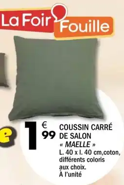 La Foir'Fouille Maelle coussin carré de salon offre