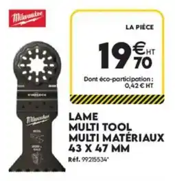 Tout faire matériaux Milwaukee LAME MULTI TOOL offre