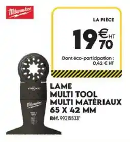 Tout faire matériaux Milwaukee LAME MULTI TOOL offre