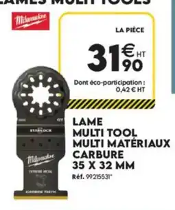 Tout faire matériaux Milwaukee LAME MULTI TOOL offre
