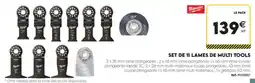 Tout faire matériaux Milwaukee SET DE 11 LAMES DE MULTI TOOLS offre