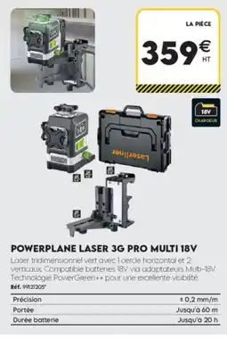 Tout faire matériaux Laserliner powerplane laser 3g pro multi 18v offre